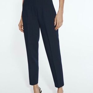 Zara High Waisted Trouser - Navy- Size S